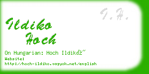 ildiko hoch business card